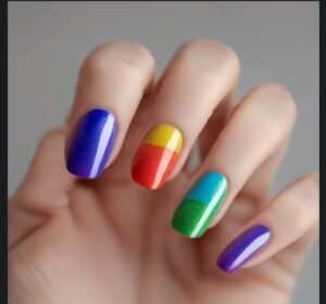 Rainbow Nail Design and Art 