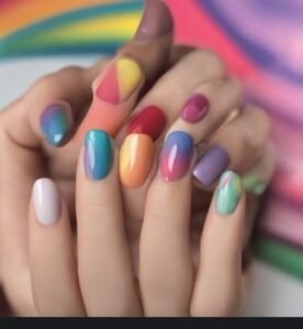 Rainbow Nail Design and Art 