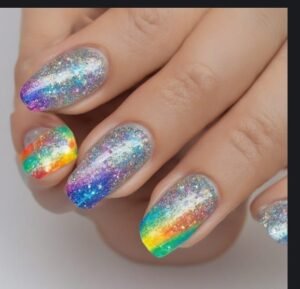 Rainbow Nail Design and Art 