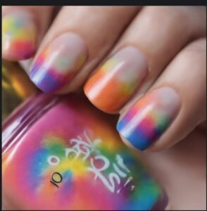 Rainbow Nail Design and Art 