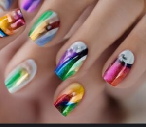 Rainbow Nail Design and Art 