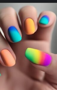 Rainbow Nail Design and Art 